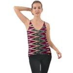 Pattern Zigzag Stripe Design Chiffon Cami