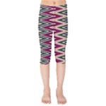 Pattern Zigzag Stripe Design Kids  Capri Leggings 