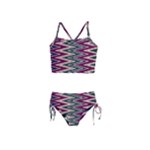 Pattern Zigzag Stripe Design Girls  Tankini Swimsuit