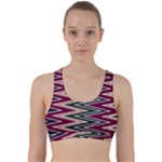 Pattern Zigzag Stripe Design Back Weave Sports Bra