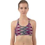 Pattern Zigzag Stripe Design Back Web Sports Bra