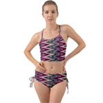 Pattern Zigzag Stripe Design Mini Tank Bikini Set