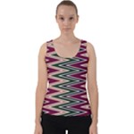 Pattern Zigzag Stripe Design Velvet Tank Top