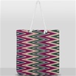 Pattern Zigzag Stripe Design Full Print Rope Handle Tote (Large)