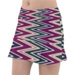 Pattern Zigzag Stripe Design Classic Tennis Skirt