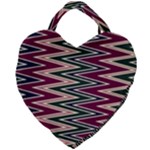 Pattern Zigzag Stripe Design Giant Heart Shaped Tote