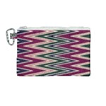 Pattern Zigzag Stripe Design Canvas Cosmetic Bag (Medium)