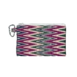 Pattern Zigzag Stripe Design Canvas Cosmetic Bag (Small)