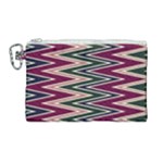 Pattern Zigzag Stripe Design Canvas Cosmetic Bag (Large)