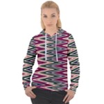 Pattern Zigzag Stripe Design Women s Overhead Hoodie