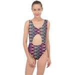 Pattern Zigzag Stripe Design Center Cut Out Swimsuit