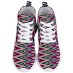 Pattern Zigzag Stripe Design Women s Lightweight High Top Sneakers