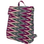 Pattern Zigzag Stripe Design Flap Top Backpack