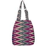 Pattern Zigzag Stripe Design Center Zip Backpack