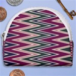 Pattern Zigzag Stripe Design Horseshoe Style Canvas Pouch