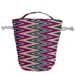 Pattern Zigzag Stripe Design Drawstring Bucket Bag