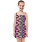 Pattern Zigzag Stripe Design Kids  Summer Sun Dress