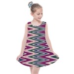 Pattern Zigzag Stripe Design Kids  Summer Dress