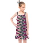 Pattern Zigzag Stripe Design Kids  Overall Dress