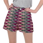 Pattern Zigzag Stripe Design Women s Ripstop Shorts