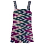 Pattern Zigzag Stripe Design Kids  Layered Skirt Swimsuit