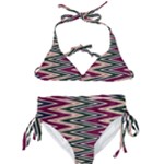 Pattern Zigzag Stripe Design Kids  Classic Bikini Set