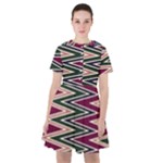 Pattern Zigzag Stripe Design Sailor Dress