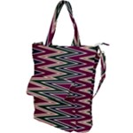 Pattern Zigzag Stripe Design Shoulder Tote Bag