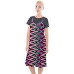 Pattern Zigzag Stripe Design Camis Fishtail Dress