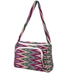 Pattern Zigzag Stripe Design Front Pocket Crossbody Bag