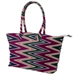 Pattern Zigzag Stripe Design Canvas Shoulder Bag