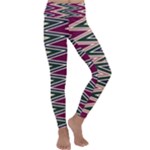 Pattern Zigzag Stripe Design Kids  Lightweight Velour Classic Yoga Leggings