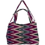 Pattern Zigzag Stripe Design Double Compartment Shoulder Bag