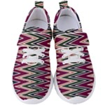 Pattern Zigzag Stripe Design Women s Velcro Strap Shoes