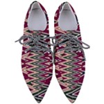 Pattern Zigzag Stripe Design Pointed Oxford Shoes