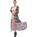 Pattern Zigzag Stripe Design Maxi Chiffon Beach Wrap