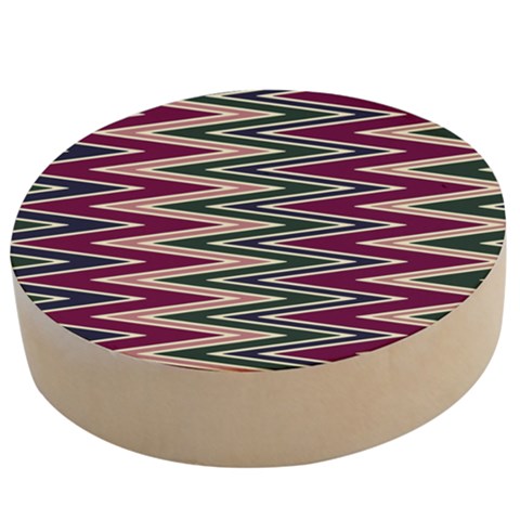 Pattern Zigzag Stripe Design Wooden Bottle Opener (Round) from ArtsNow.com