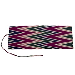 Pattern Zigzag Stripe Design Roll Up Canvas Pencil Holder (S) from ArtsNow.com