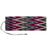 Pattern Zigzag Stripe Design Roll Up Canvas Pencil Holder (M)