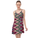 Pattern Zigzag Stripe Design Summer Time Chiffon Dress