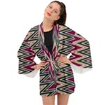 Pattern Zigzag Stripe Design Long Sleeve Kimono