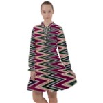 Pattern Zigzag Stripe Design All Frills Dress