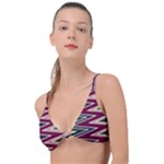 Pattern Zigzag Stripe Design Knot Up Bikini Top