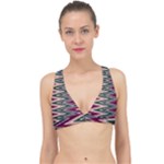 Pattern Zigzag Stripe Design Classic Banded Bikini Top