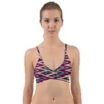 Pattern Zigzag Stripe Design Wrap Around Bikini Top