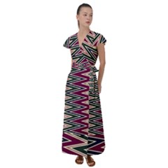 Flutter Sleeve Maxi Dress 