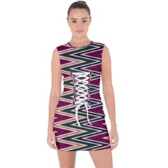 Lace Up Front Bodycon Dress 