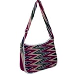 Pattern Zigzag Stripe Design Zip Up Shoulder Bag