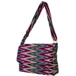 Pattern Zigzag Stripe Design Full Print Messenger Bag (L)