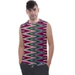 Pattern Zigzag Stripe Design Men s Regular Tank Top